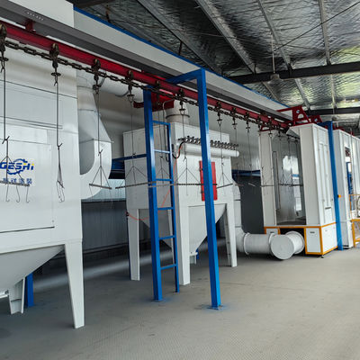 Linha de revestimento automático de pó compacto de controle fácil Sistemas de revestimento automático de pó
