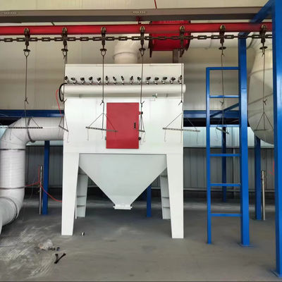 Linha de revestimento em pó de metais em grande escala Peças de tear Sistema automático de revestimento em pó