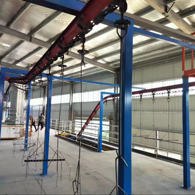Linha de revestimento em pó de metais em grande escala Peças de tear Sistema automático de revestimento em pó