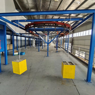 Linha de revestimento em pó de metais em grande escala Peças de tear Sistema automático de revestimento em pó